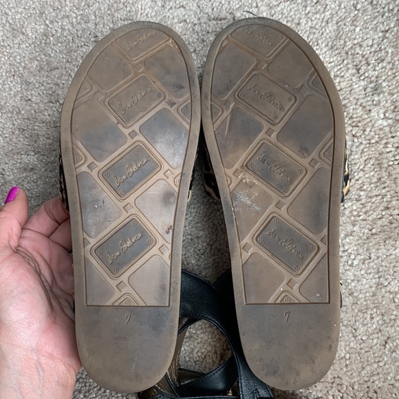 Sam Edelman calf hair leopard clog platform sandals - Picture 13 of 13